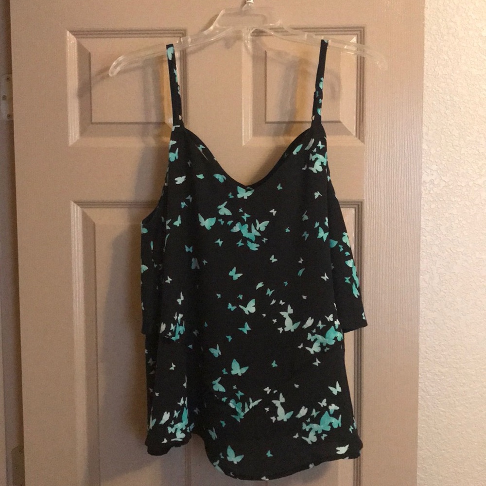Torrid black chiffon cami